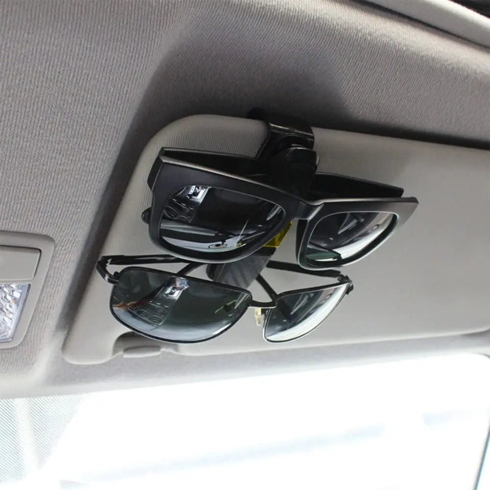 1pcs Car Glasses Holder Portable Eyeglasses Sunglasses Case Ticket Card Clamp Car Sun Visor Clip ABS Auto Accessories