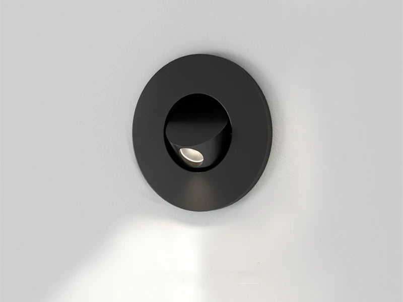 Modern LED Embedded Wall Lamp 3W 350º Rotation Bedside Sconce Bedroom Reading Hidden Decor Stair Wall Lighting Fixture AC85-265V