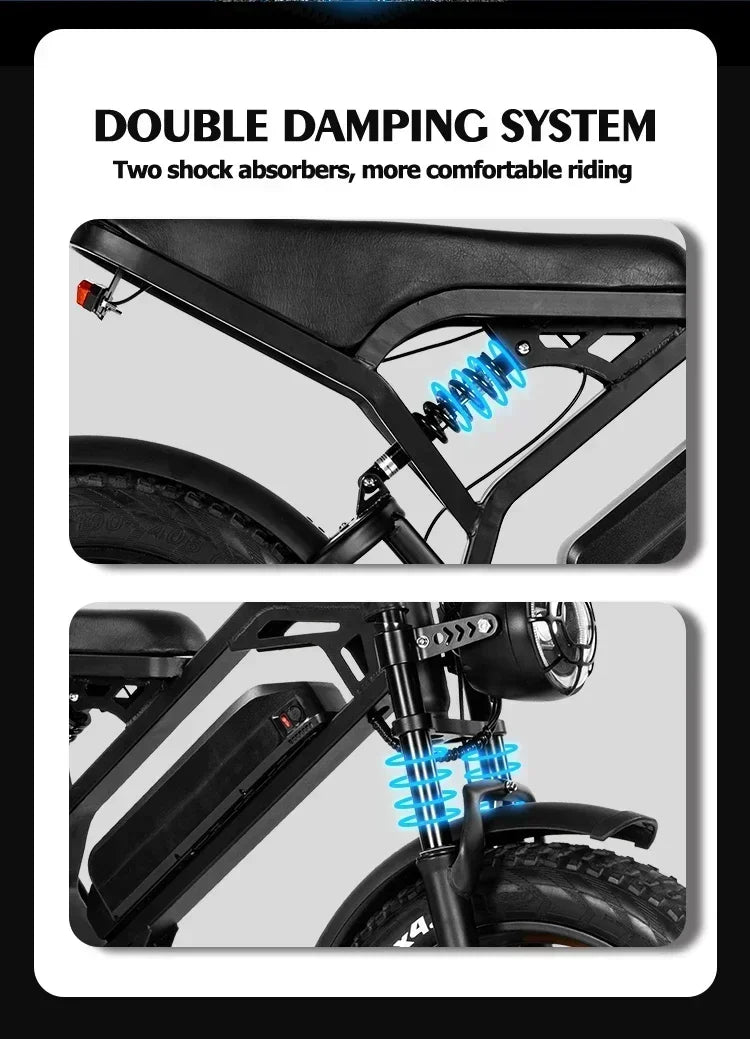Newly V20Pro electric bicycle 1000W 48V 15AH ebike , 20 inch electric fat tire electric city mountain bike