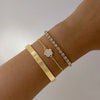 3Pcs/ Set Bohemia Minimalism Metal Rhinestone Chain Bracelet Set for Women Metal Bangle Gold Color Jewelry Gifts