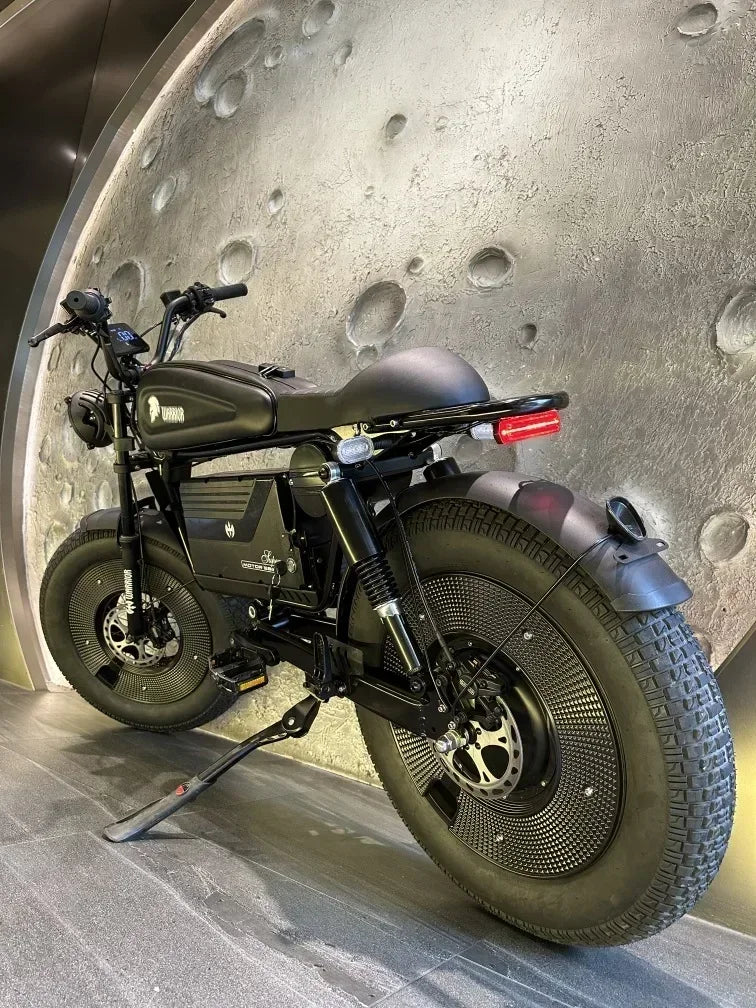 ZPW Black Warrior 1500W Motorbikes 48V 60AH Ebike Adult Road Electric Bicycle 20 inch Off-road Fat Tyre Electric Bike 2000w