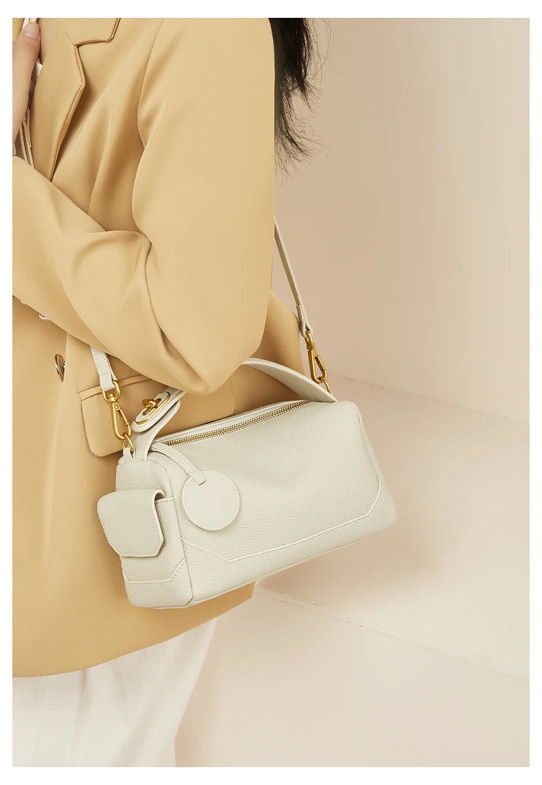 FOXER Cow Leather Crossbody Bag for Women Spring & Summer Fashion New Collection Lady Shoulder Handbag Purse Gift For Girls
