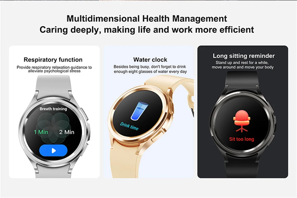 2025 New Watch 6 Smartwatch Men's AMOLED Always On Display Bluetooth Call GPS NFC Smart Watch Android IOS For Samsung Galaxy