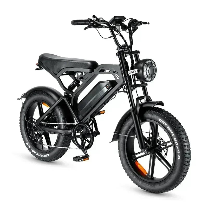 Ebike V20 1000W 48V 20AH Back Seat Fat Tire Electric Bike Beach Cruiser Off-Road Electric Bike Adult Mountain Electric Bike