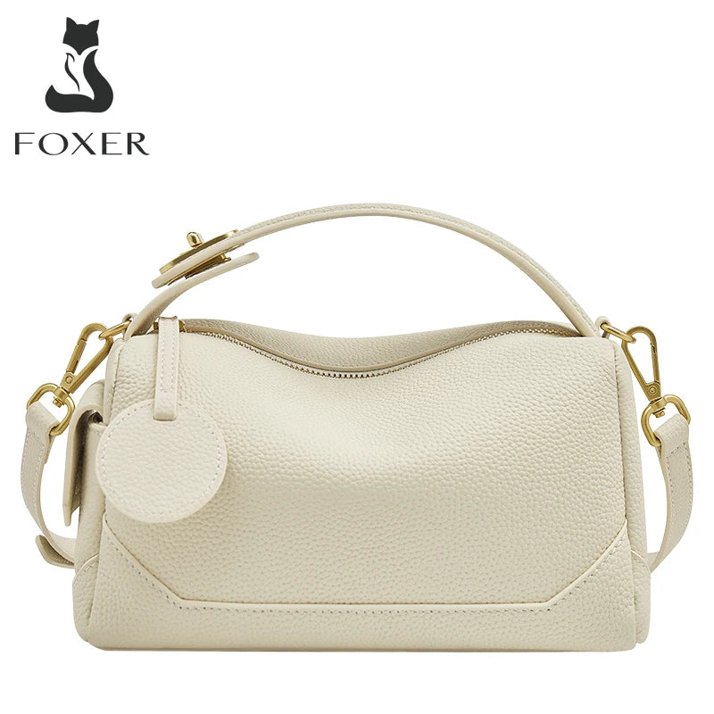 FOXER Cow Leather Crossbody Bag for Women Spring & Summer Fashion New Collection Lady Shoulder Handbag Purse Gift For Girls