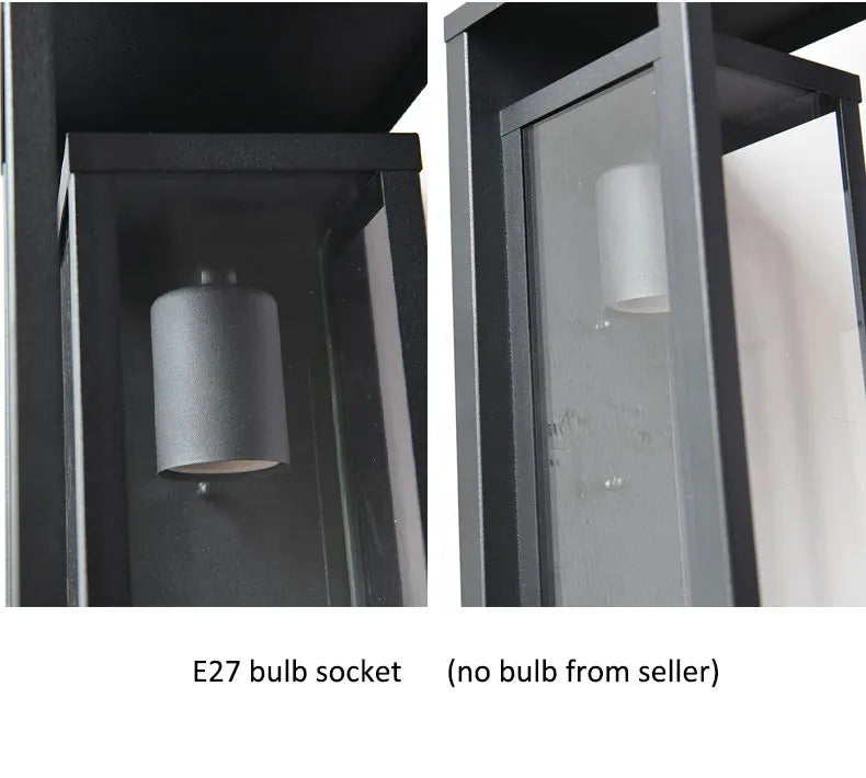 American Retro Waterproof Wall Lamp Industrial Glass Lamp Indoor Outdoor Courtyard Corridor Bar Villa Garden Decorative Lamp