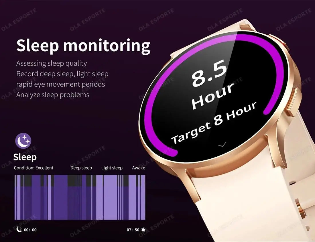 Wearable Smart Watch Bluetooth Call Waterproof Fitness Sports Mode Heart Rate Blood Oxygen Sleep Monitor smartwatch For Samsung