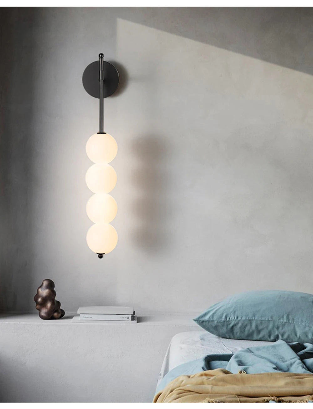 Nordic Wind Gourd Wall Lamp Minimalist LED Milky White Light For Living Room Study Bedroom Bedside Home Decoration Light Fixture