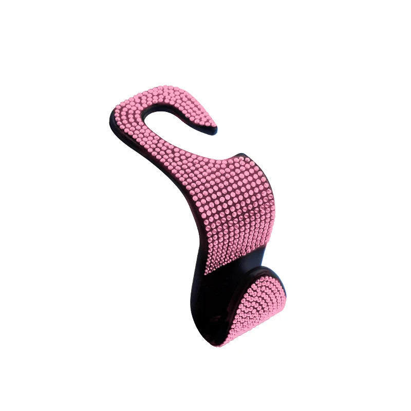 Car Storage Hook Rhinestone Car Seat Back Hook Auto Back Universal Headrest Mount Storage Holder Car Interior Accessories Decor