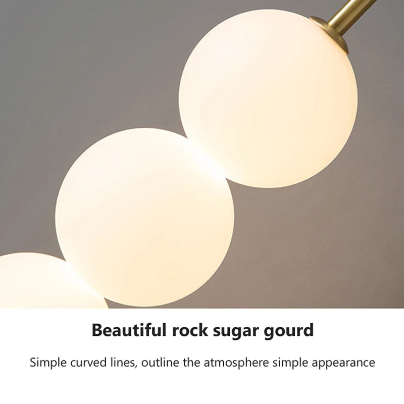 Nordic Wind Gourd Wall Lamp Minimalist LED Milky White Light For Living Room Study Bedroom Bedside Home Decoration Light Fixture