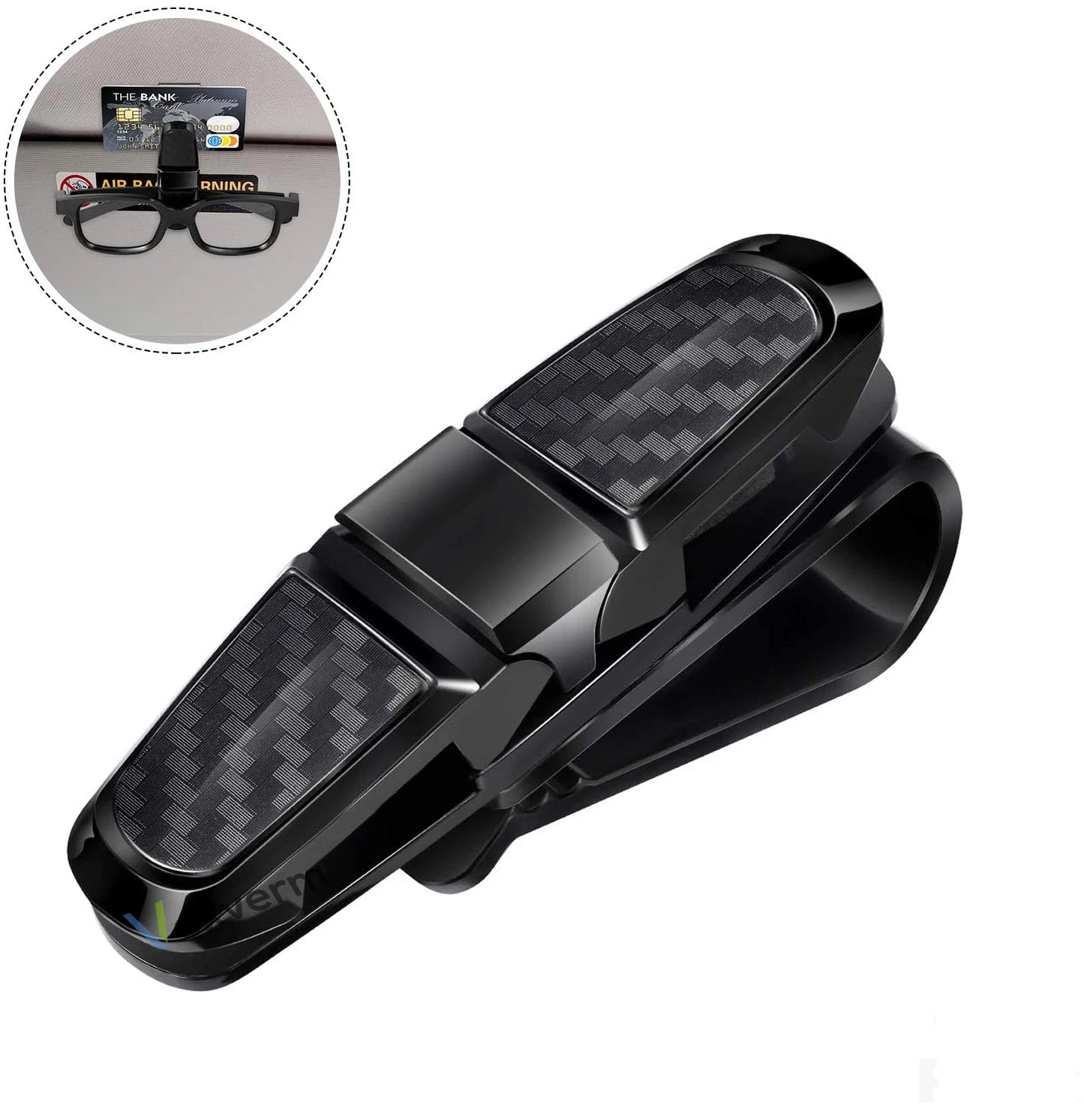 1pcs Car Glasses Holder Portable Eyeglasses Sunglasses Case Ticket Card Clamp Car Sun Visor Clip ABS Auto Accessories
