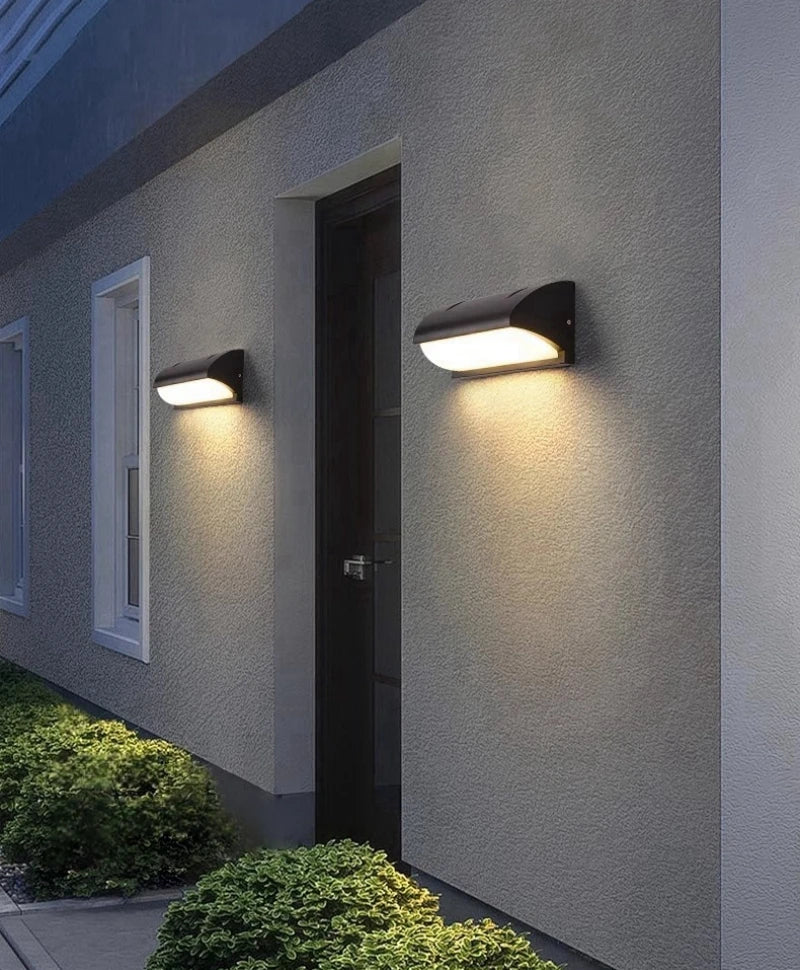 Modern LED Outdoor Wall Lamp E27 Waterproof IP65 Aluminum Porch Light Garden Fence Street Exterior Wall Sconce Lighting 110/220V