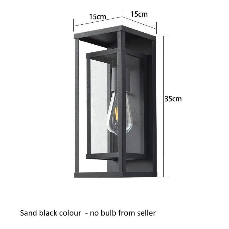 American Retro Waterproof Wall Lamp Industrial Glass Lamp Indoor Outdoor Courtyard Corridor Bar Villa Garden Decorative Lamp