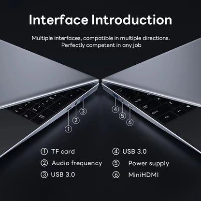 2025 15.6" Windows 11 Pro Laptop Computer Intel Core i7 8500Y 16GB 1TB Laptops Office Computer Fingerprint Unlock Notebook PC