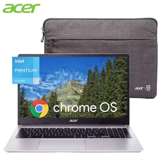 Acer 15.6" Chromebook 315 Laptop,Intel Pentium N6000,4GB RAM,384GB Storage(128GB eMMC+256GB Micro SD),HD Webcam,WiFi6,Chrome OS