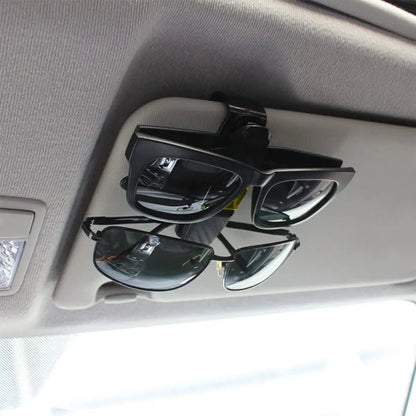 1pcs Car Glasses Holder Portable Eyeglasses Sunglasses Case Ticket Card Clamp Car Sun Visor Clip ABS Auto Accessories