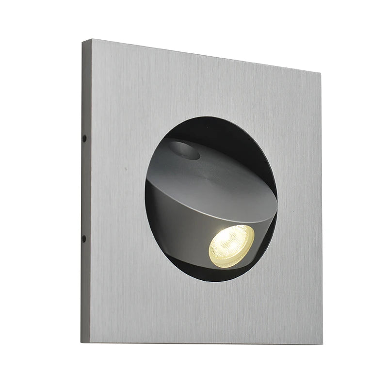 Modern LED Embedded Wall Lamp 3W 350º Rotation Bedside Sconce Bedroom Reading Hidden Decor Stair Wall Lighting Fixture AC85-265V