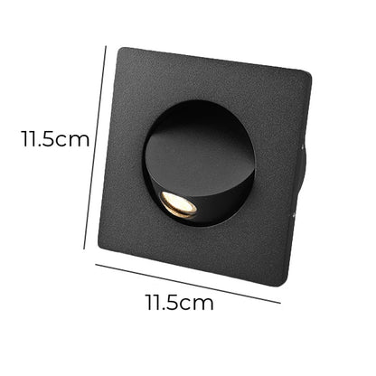 Modern LED Embedded Wall Lamp 3W 350º Rotation Bedside Sconce Bedroom Reading Hidden Decor Stair Wall Lighting Fixture AC85-265V