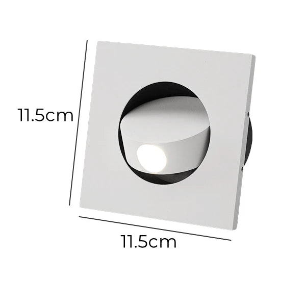 Modern LED Embedded Wall Lamp 3W 350º Rotation Bedside Sconce Bedroom Reading Hidden Decor Stair Wall Lighting Fixture AC85-265V