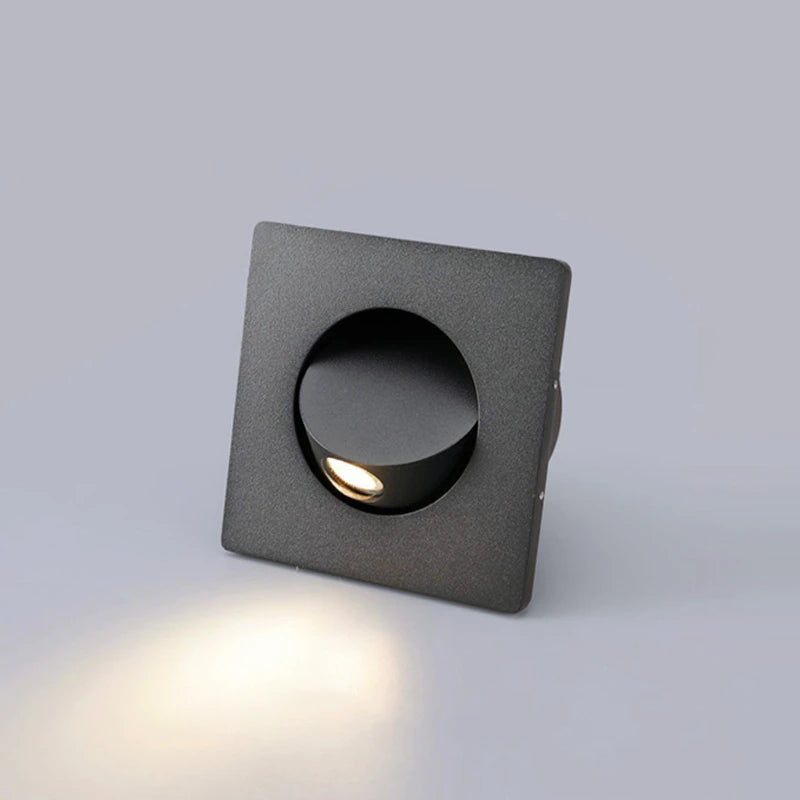 Modern LED Embedded Wall Lamp 3W 350º Rotation Bedside Sconce Bedroom Reading Hidden Decor Stair Wall Lighting Fixture AC85-265V