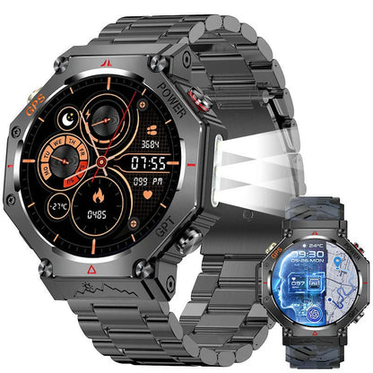 KC91 Smart Watch 530mAh Battery LED Flashlight Compass Altitude Air Pressure Bluetooth Call Fitness Tracker Wearable Devices