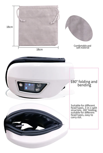 6D Smart Vibration Eye Massager Airbag Compress Eye Care Instrument Bluetooth Music Eye Massage Sleep Mask Eye Relax Fatigue