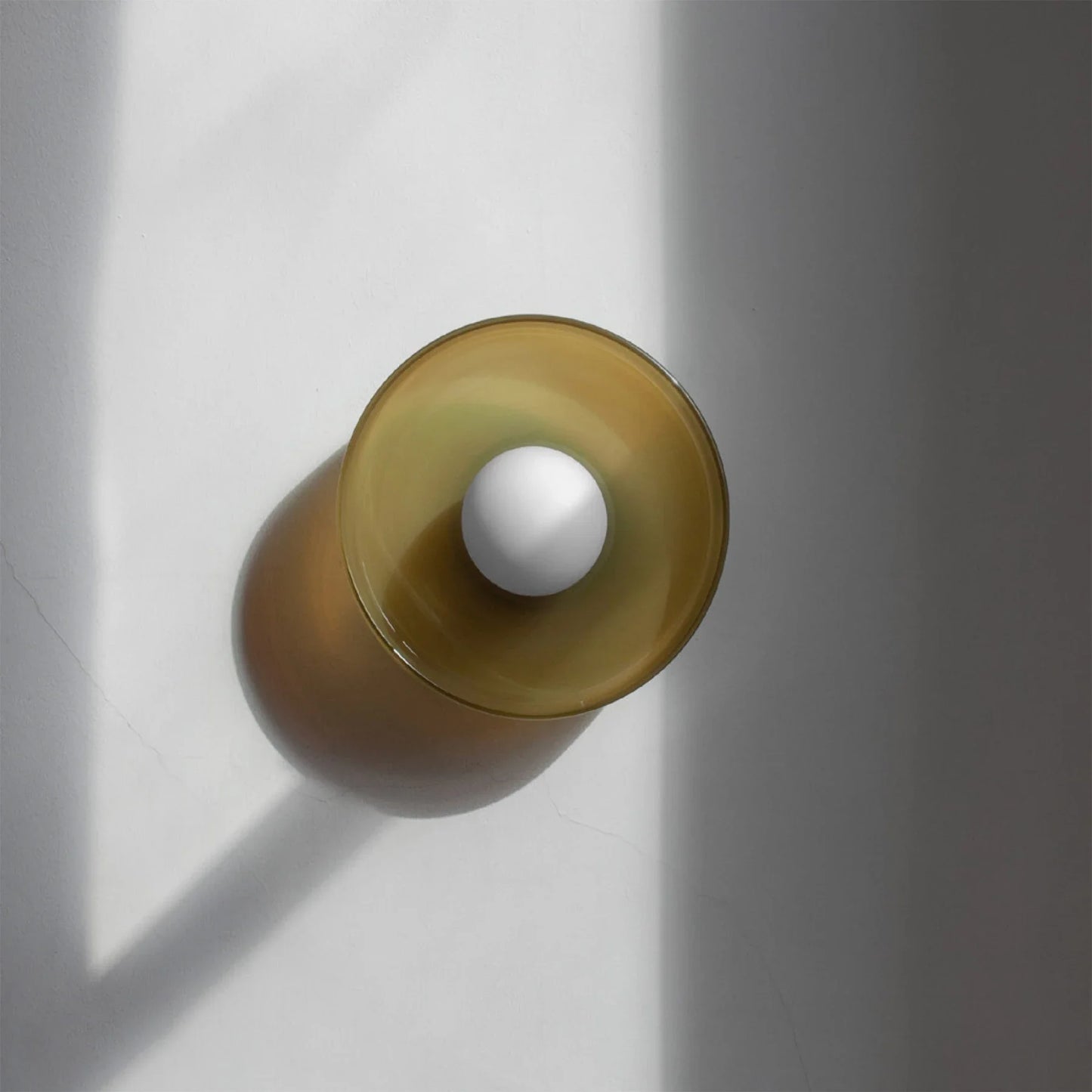 Modern Italy Designer Glass Wall Lamp for Living Room Bedroom Balcony Corridor Decor White Green Orange Lampshade Wall Light