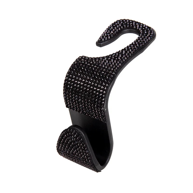 Car Storage Hook Rhinestone Car Seat Back Hook Auto Back Universal Headrest Mount Storage Holder Car Interior Accessories Decor