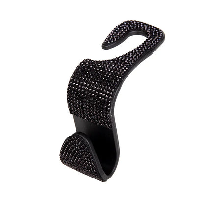 Car Storage Hook Rhinestone Car Seat Back Hook Auto Back Universal Headrest Mount Storage Holder Car Interior Accessories Decor