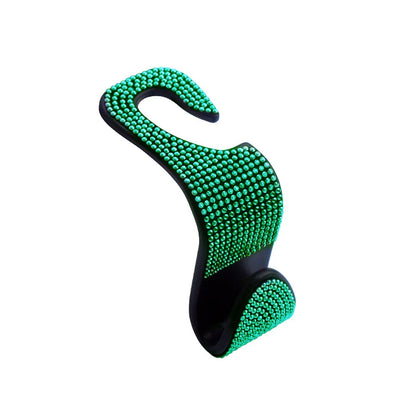 Car Storage Hook Rhinestone Car Seat Back Hook Auto Back Universal Headrest Mount Storage Holder Car Interior Accessories Decor
