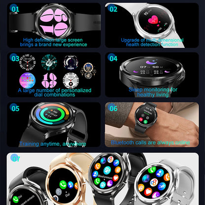 2025 New Watch 6 Smartwatch Men's AMOLED Always On Display Bluetooth Call GPS NFC Smart Watch Android IOS For Samsung Galaxy