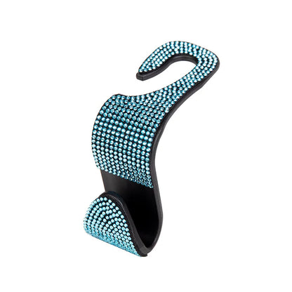 Car Storage Hook Rhinestone Car Seat Back Hook Auto Back Universal Headrest Mount Storage Holder Car Interior Accessories Decor