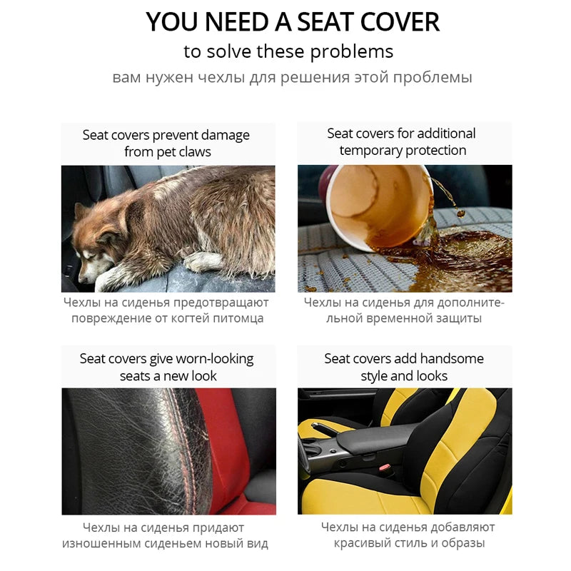 Universal Car Seat Covers Black Fashions Sports Seat Covers PVC Fabric Car Seat Cover Universal Interior Accessories