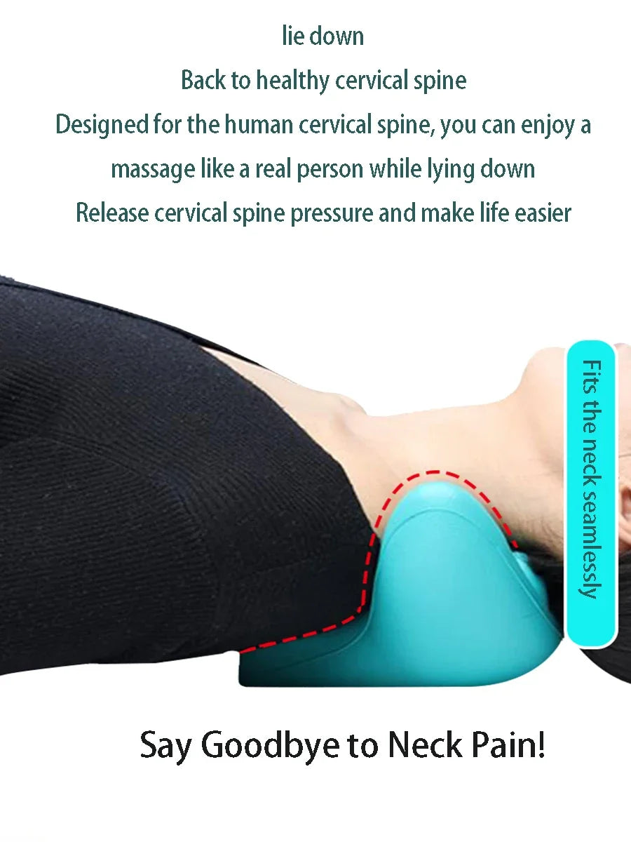 Cervical Spine Stretch Neck Shoulder Relaxer Cervical Chiropractic Traction Device Massage Pillow for Pain Relief Cervical Spine