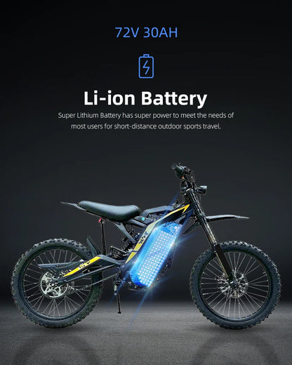 2025 New Arrival Ebike 8000W 72V 30AH N1 Electric Motorcycle 19Inch MTB Tires Electric Dirt Bike with LCD Display