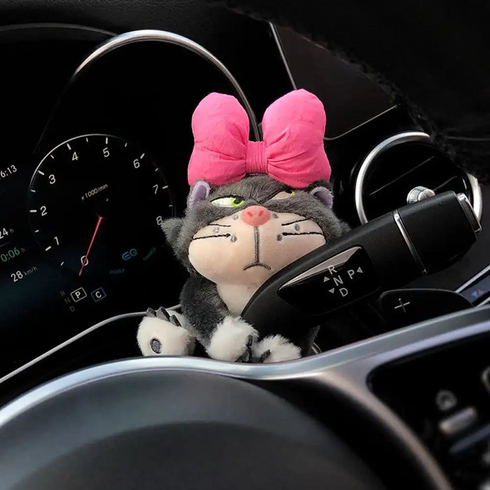 Car Windshield Wiper Decorations Cute Interior Plush Cat Doll Creative Gift Shoulder Pads Car Interior Decoration Accessories