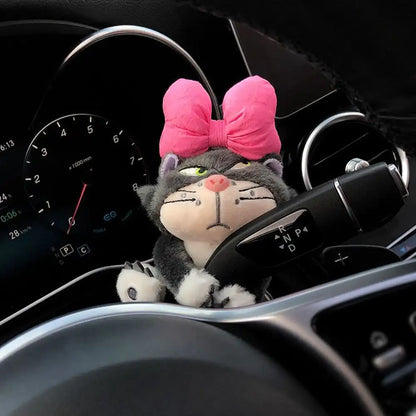 Car Windshield Wiper Decorations Cute Interior Plush Cat Doll Creative Gift Shoulder Pads Car Interior Decoration Accessories