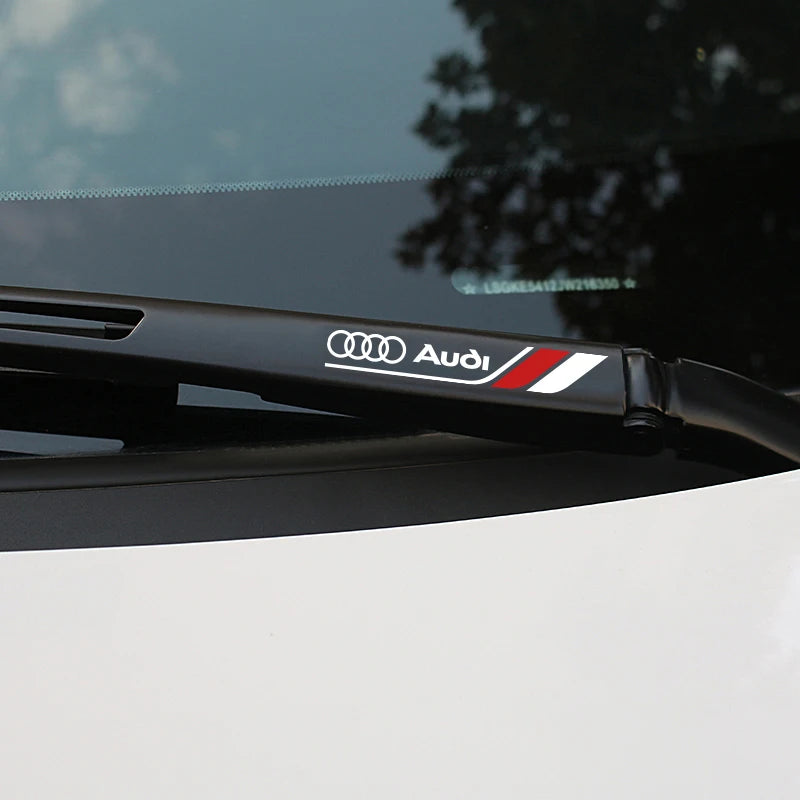 2pcs Car Stickers Auto Decors Window Wiper Automobile Decals For AUDI A1 A3 A4 A5 A7 A8 Q3 Q5 Q7 S3 S4 S5 S6 S7 Accessories