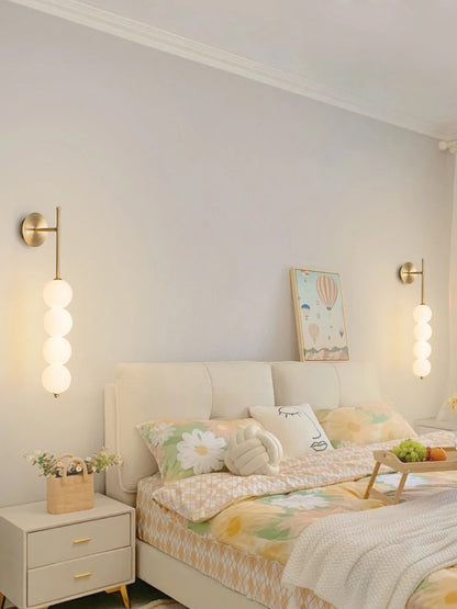 Nordic Wind Gourd Wall Lamp Minimalist LED Milky White Light For Living Room Study Bedroom Bedside Home Decoration Light Fixture