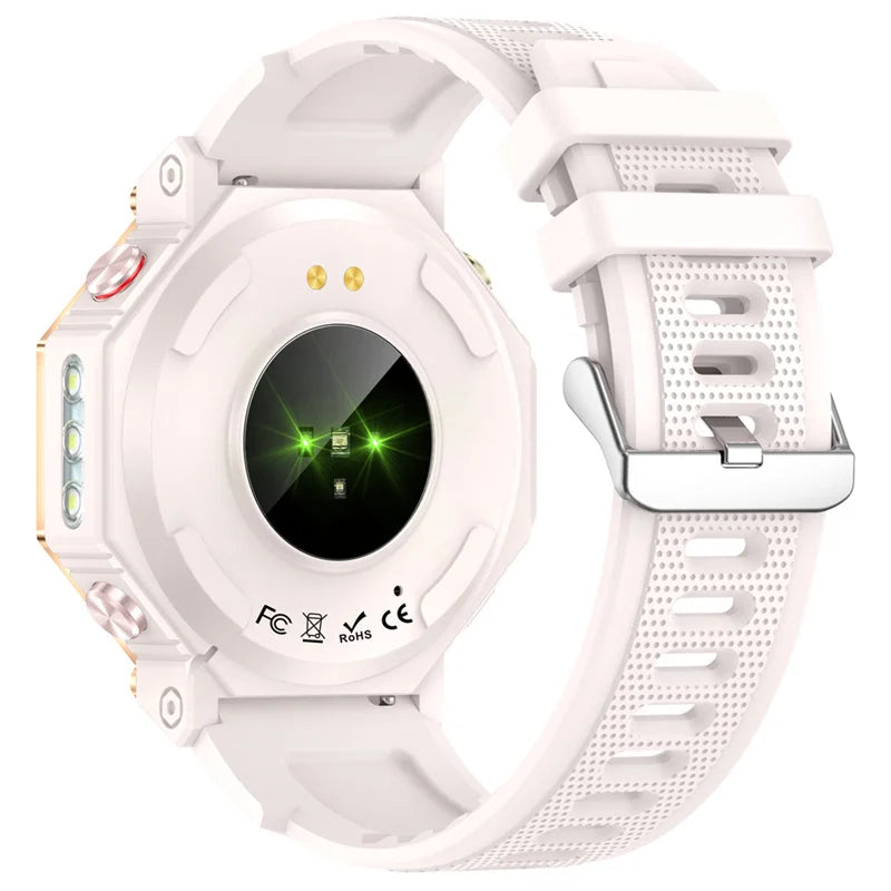 KC91 Smart Watch 530mAh Battery LED Flashlight Compass Altitude Air Pressure Bluetooth Call Fitness Tracker Wearable Devices