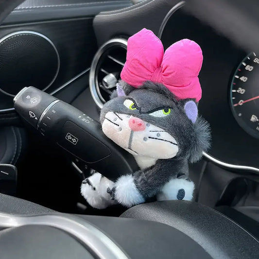Car Windshield Wiper Decorations Cute Interior Plush Cat Doll Creative Gift Shoulder Pads Car Interior Decoration Accessories