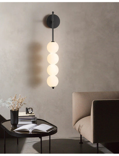 Nordic Wind Gourd Wall Lamp Minimalist LED Milky White Light For Living Room Study Bedroom Bedside Home Decoration Light Fixture