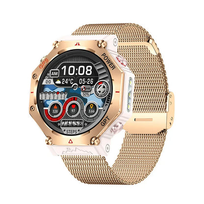 KC91 Smart Watch 530mAh Battery LED Flashlight Compass Altitude Air Pressure Bluetooth Call Fitness Tracker Wearable Devices