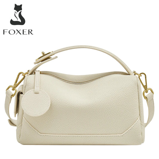 FOXER Cow Leather Crossbody Bag for Women Spring & Summer Fashion New Collection Lady Shoulder Handbag Purse Gift For Girls