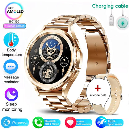 2025 New Watch 6 Smartwatch Men's AMOLED Always On Display Bluetooth Call GPS NFC Smart Watch Android IOS For Samsung Galaxy