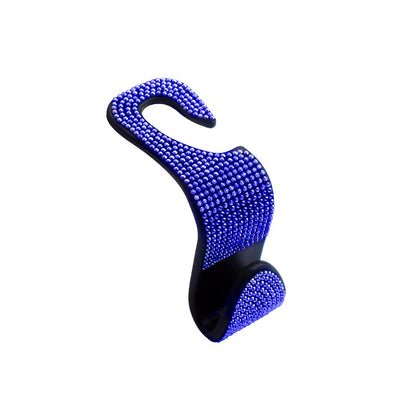 Car Storage Hook Rhinestone Car Seat Back Hook Auto Back Universal Headrest Mount Storage Holder Car Interior Accessories Decor