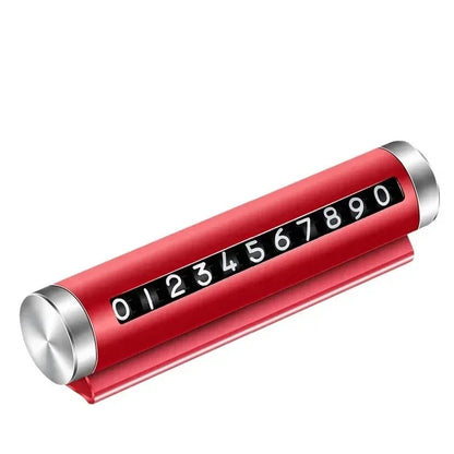 Metal Car Temporary Parking Card Universal Rotate Phone Number Plate Aluminum Stickers Park Stop in Car-styling Auto Accessories