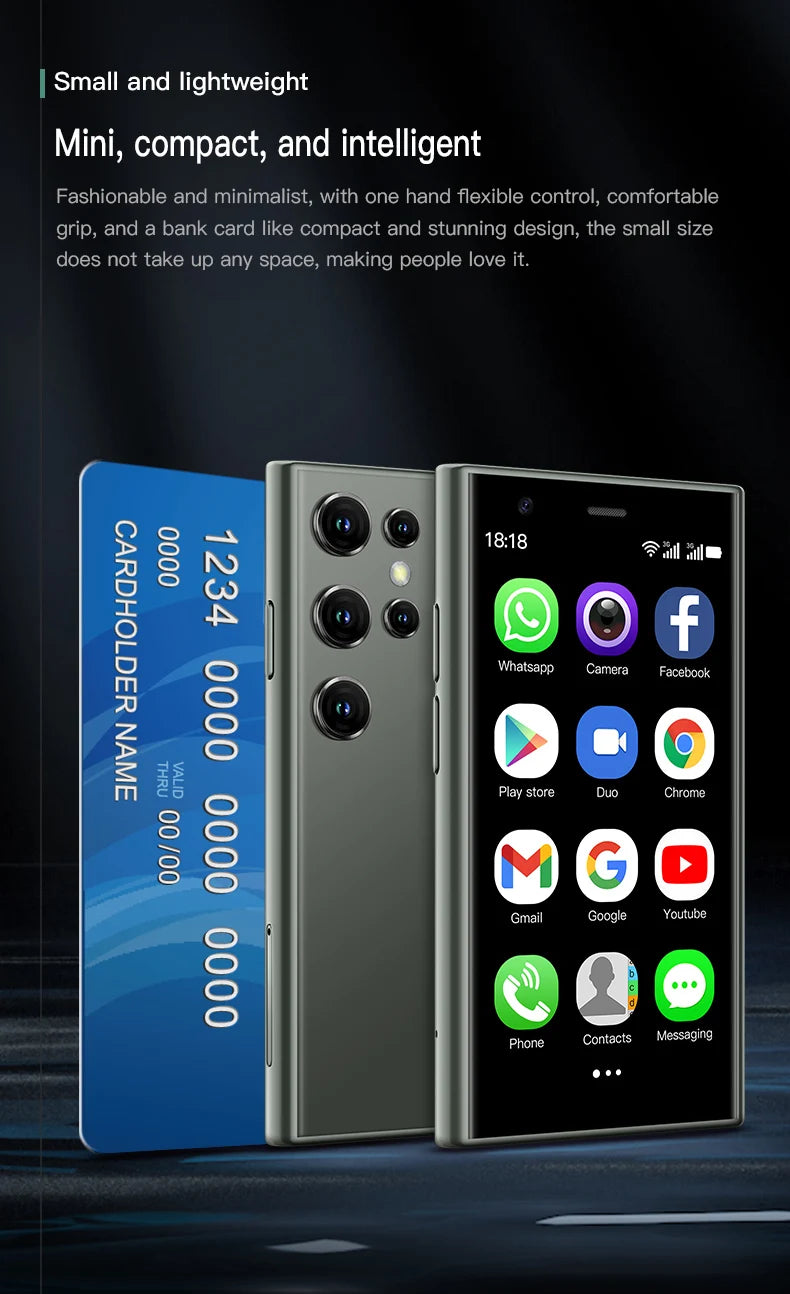 SOYES S23 Pro Mini Smartphones Android 8.1 Dual SIM 3.0'' HD 1000mAh Battery WIFI Bluetooth 3G Small Mobile Phone