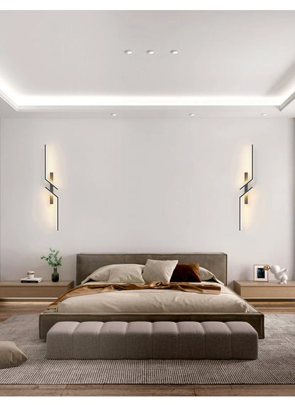 LED Wall Light Type-C Rechargeable Touch Button Smart Remote Control 60/80cm Light Bedroom Living Room Kitchen Indoor Lighting
