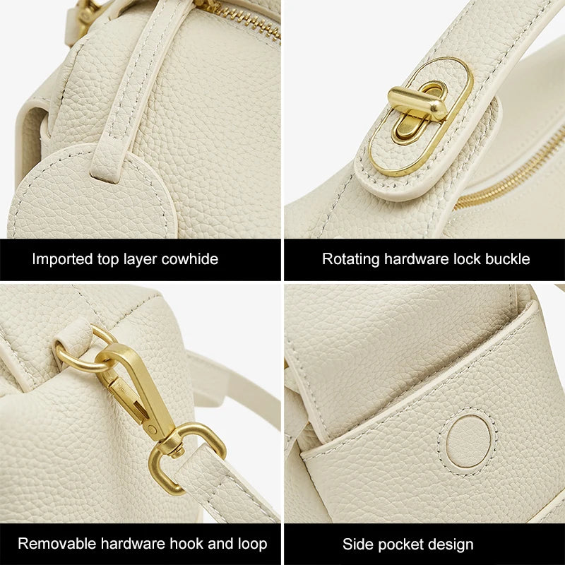 FOXER Cow Leather Crossbody Bag for Women Spring & Summer Fashion New Collection Lady Shoulder Handbag Purse Gift For Girls